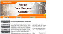 Desktop Screenshot of antiquedoorhardwarecollector.com