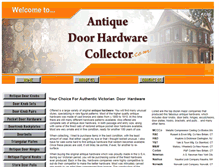 Tablet Screenshot of antiquedoorhardwarecollector.com